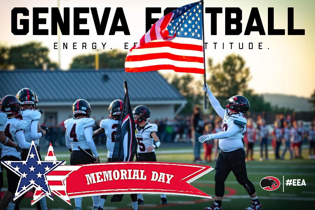 Happy Memorial Day from. Geneva Football!!! #EEA