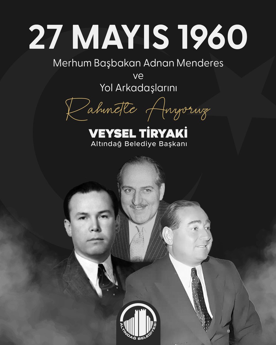 Türk siyasi tarihine kara bir leke olarak geçen, milletimizin iradesine gerçekleştirilen en büyük ihanetlerden olan #27Mayıs 1960 darbesinin yıl dönümünde merhum Başbakan Adnan Menderes ile yol arkadaşlarını rahmetle anıyorum.