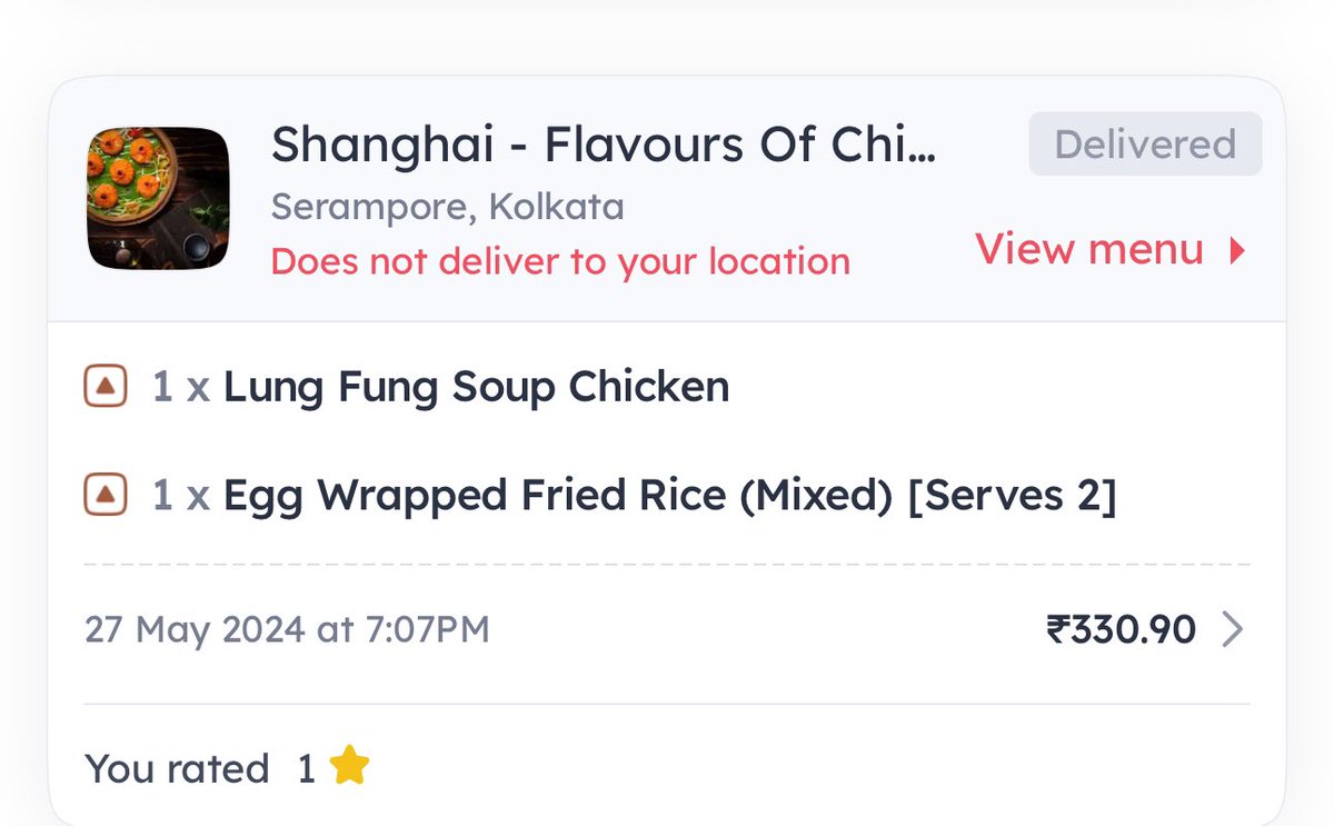 How come this order is showing as delivered when it doesn’t deliver to my location? Where is my refund? #zomato @zomato @zomatocare @NDTVFood @FoodCorporatio2 @jagograhakjago