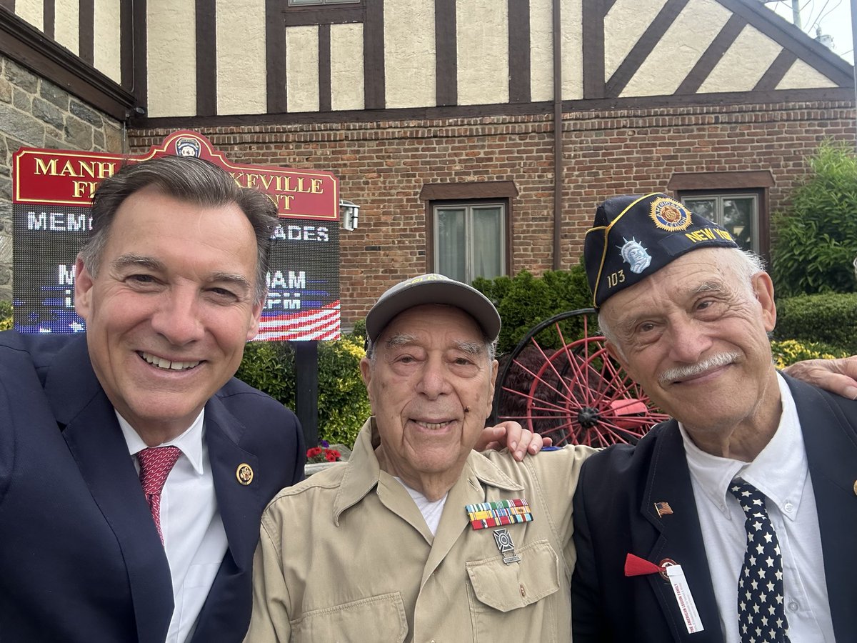 Stopped by the Little Neck/Douglaston Parade to support Sebastian D'Agostino, the Commander of the American Legion, and speak with 99-year-old WWII veteran Seymour Schwartz, who was assigned to Nagasaki right after the A-bomb. Devastating! God Bless our veterans.