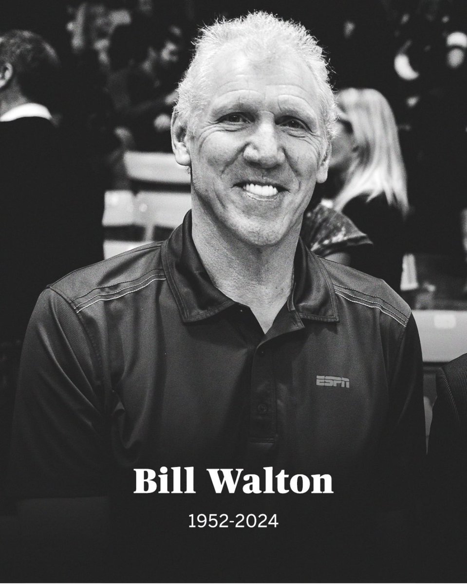 NBA and UCLA Legend, Bill Walton, has died of cancer! 🙏🏻🙏🏻🙏🏻🙏🏻🙏🏻🙏🏻🙏🏻🙏🏻🙏🏻🙏🏻🙏🏻