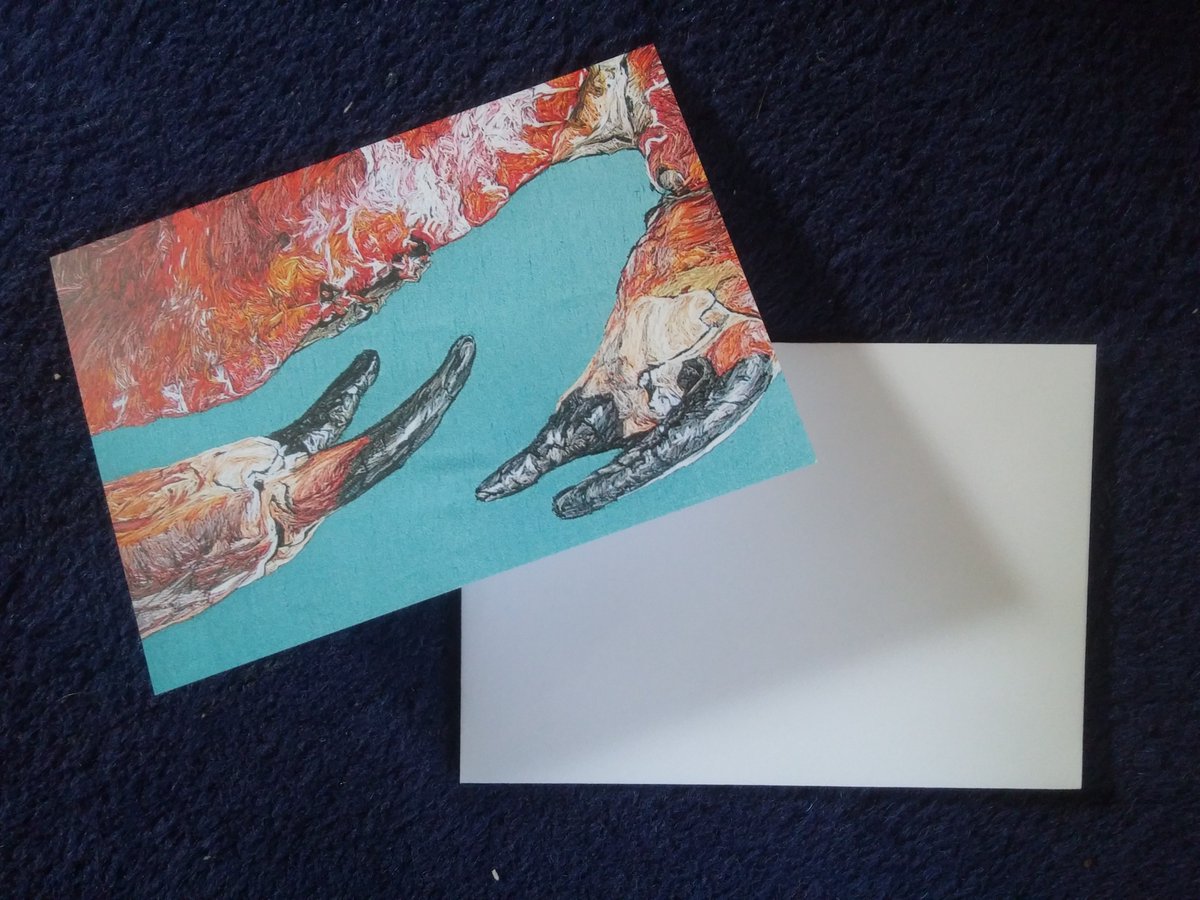 Crab art greeting cards, blank inside - perfect for sending messages from the seaside. etsy.com/uk/listing/531… #EarlyBiz #MHHSBD