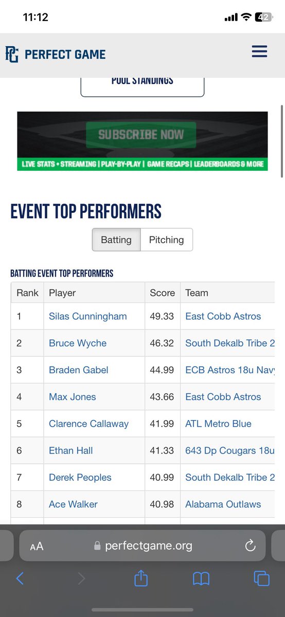 SilasJC13's tweet image. Great first weekend and tournament win with @Official_ECB. I went 6-9 with 2 2bs, 2 hrs and 6 rbi. I also received the tournament mvp. Second homer went to the top of the trees. @PRU334 @CoyoteSouthBSB @MikeEwingRSA @PG_Georgia @ThePinnacleATL @FlatgroundBats