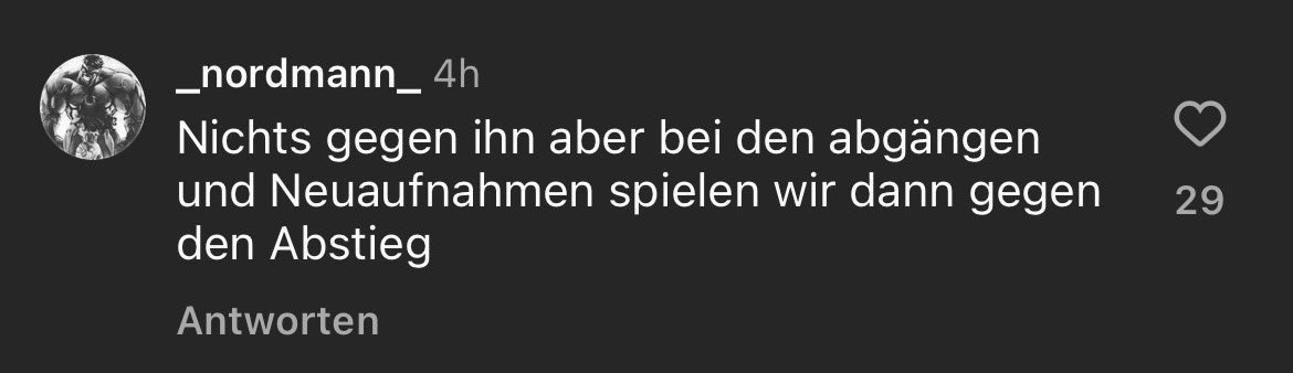 Was erwarten die Leute? Top Spieler aus der 1. oder 2. Bundesliga? Sind die eigentlich komplett dumm? Unter jeden neuen Transfer wird gemeckert. Ich persönlich hol lieber 3 qualitativ gute Regio Spieler als einen mittelmäßigen 2 Ligisten. Meine Fresse regt mich dat auf.