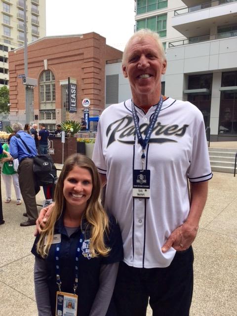samaba's tweet image. This is a fun memory for me...
Bill Walton: "Hi, What's your name?"
Me: "Sara"
Bill: "H or no H?"
Me: "No H"
Bill: "Nice to meet you. I'm Bill with two L's"