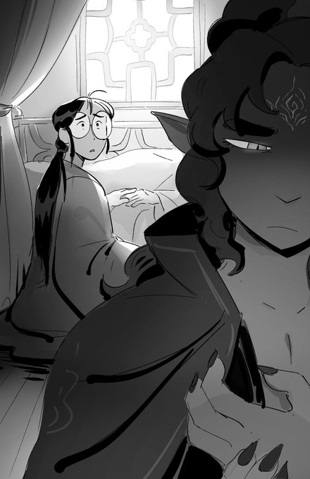 My 3rd piece for "two lonely souls at sunset" by @lomlaling - "Chapter 3: Light Warms"

oh, we're really in it now bingge ;0;
hope you're enjoying the fic! it's been AMAZING seeing everyone's response to it so far 💖 