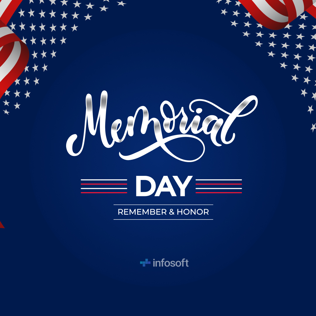 InfosoftHQ's tweet photo. On this Memorial Day, 𝐈𝐧𝐟𝐨𝐒𝐨𝐟𝐭 pauses to honor and remember the brave men and women who have made the ultimate sacrifice for our freedom. Their unwavering courage and dedication inspire us every day.

#InfoSoftCares #MemorialDay #HonorAndRemember #UltimateSacrifice https://t.co/VyfDGluN0w