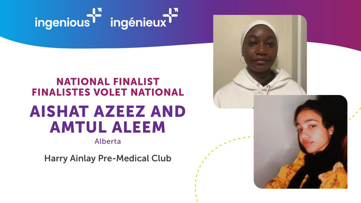 Meet Alberta's #IngeniousPlus National Finalists!

A Pre-medical Club that takes a unique approach by engaging directly with current medical students to offer mentorship and valuable insights for high school students who feel underrepresented in this field.