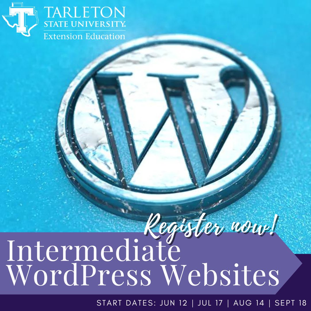 Take your WordPress site to the next level! Master the tools and skills needed to get the most out of WordPress in six weeks with Intermediate WordPress Websites.

Register here: bit.ly/3yizsUp