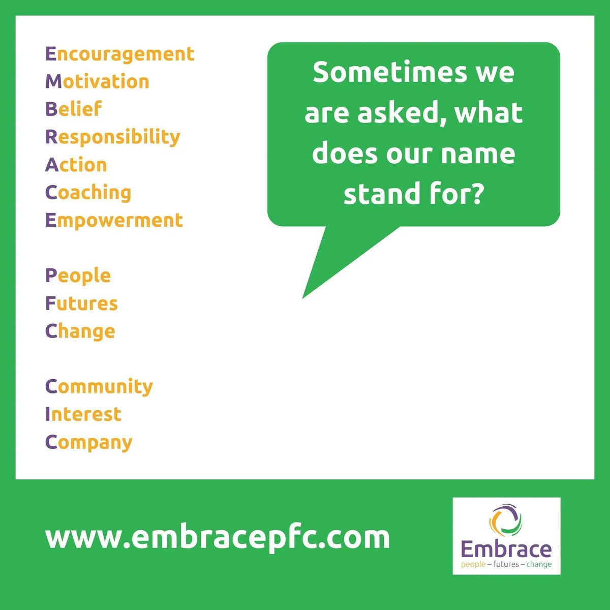 Sometimes we are asked what our name stands for, did you know??