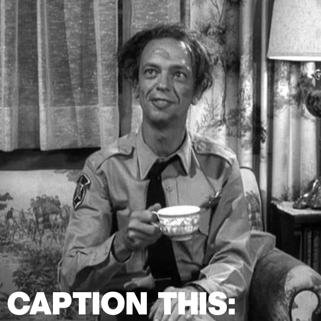 Can you caption this hilarious photo of Barney Fife? Try to come up with something creative... go! ✍️😂 

#MeTV #ClassicTV
