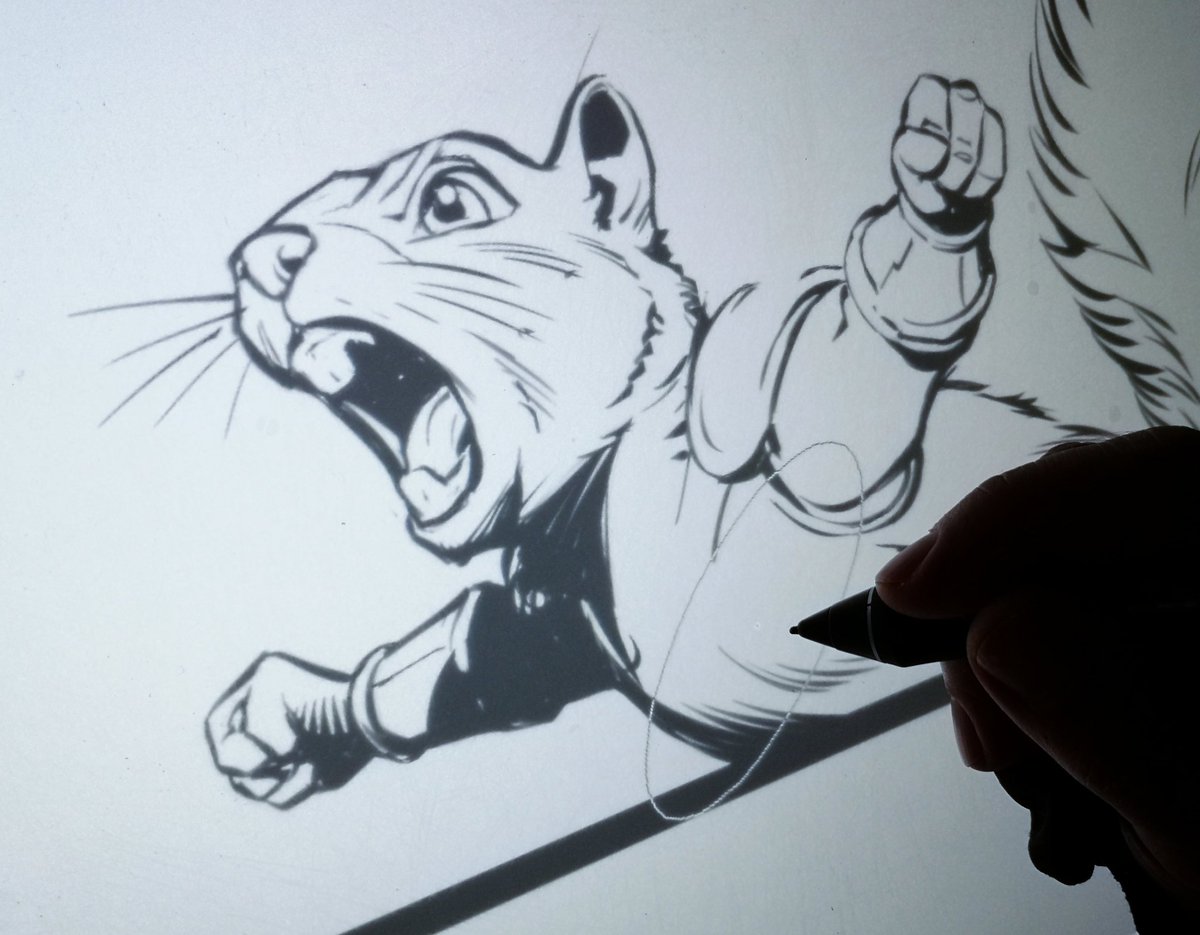 ExMakarov's tweet photo. Crazy squirrel is baaaaaaaack!
Comic book in progress)
#comicworld #lineart #comicindustry #comicinking #squirrel #steampunkcomic #crazy #digitalinking #digitalart #clipstudioart https://t.co/KtfPB7cJsh