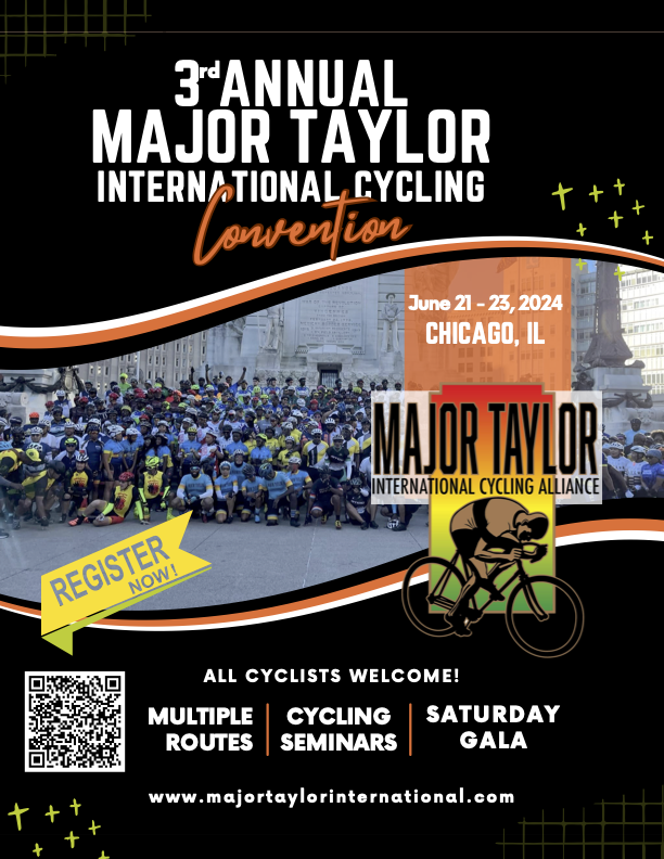 Come to Chicago and salute Major Taylor! Visit his gravesite and see the most prominent mural dedicated to the Major! Register majortaylorinternational.com 
 #sram #mtica #majortaylor
