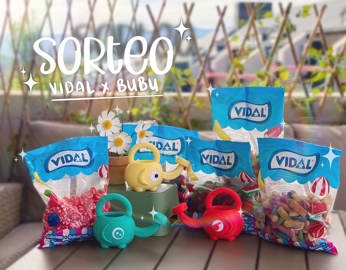¡Sorpresa! 🥳👀

🍬Sorteo chulísimo

Gana una regadera de elefante 💦 (color a elegir) y 5kg de golosinas Vidal (también a elegir!!)  🍬

Para participar: 

🍭 Sigue a <a href="/bubusnook/">Bubu 🍊</a> y <a href="/Vidal_Golosinas/">Vidal Golosinas</a> 
💌 Rt y like a este post
🌷 Menciona a 2 personitas 

⏰Acaba en 48h

suerte!🍀