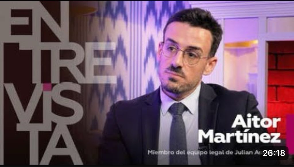 Entrevista - Aitor Martínez (Miembro del equipo legal de Julian Assange) youtu.be/n8_cG8SluGo?si…