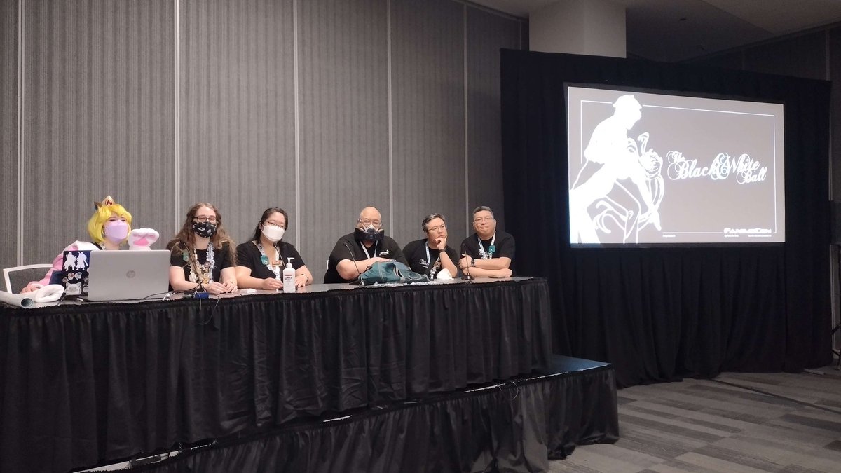 FanimeConBWBall's tweet image. Starting NOW! Join our panel with the Black &amp;amp; White Ball team, and learn more about the history behind our event!