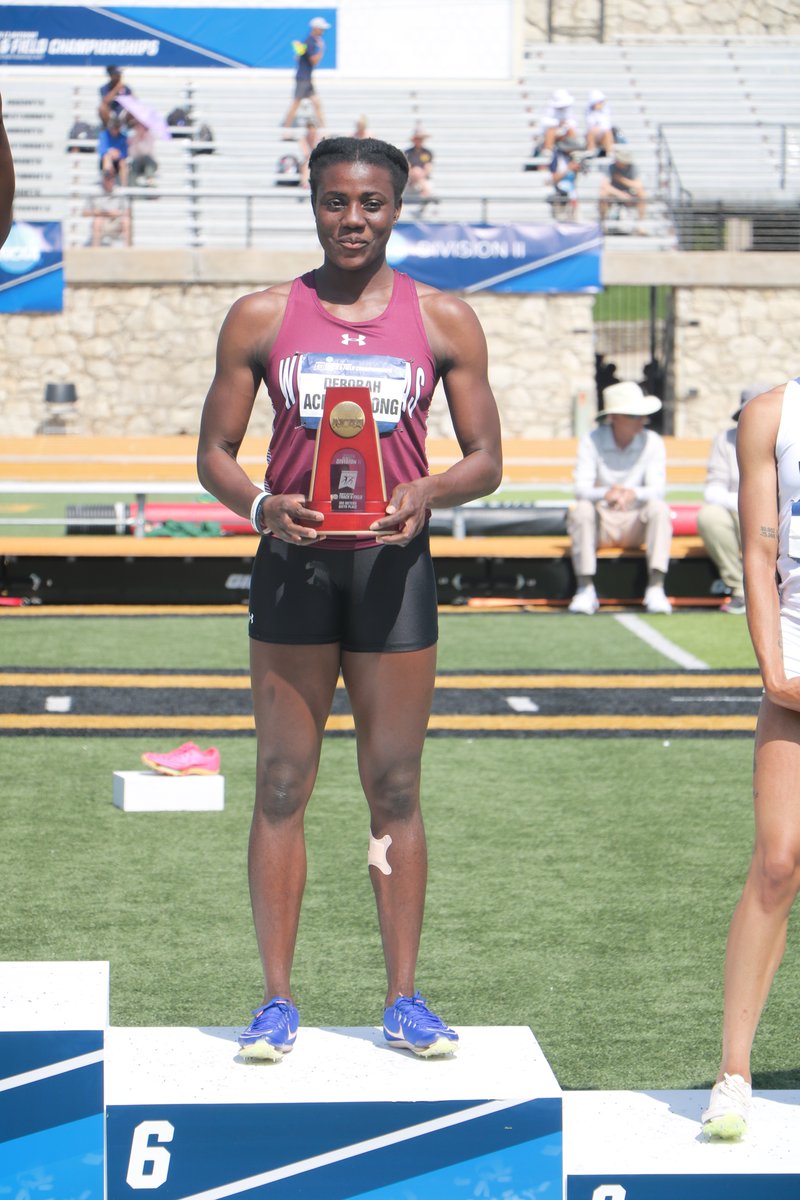 Deborah Acheampong finished 6th in the nation I’m the 100m at the @ncaadiioutdoor national championship!

📊
Fastest national meet finish in Lady Buff history (11.34)
Tied 4th best finish at national meet for Lady Buffs 
First outdoor nationals 

📸 @jpegjoe
#BuffNation #NCAATF