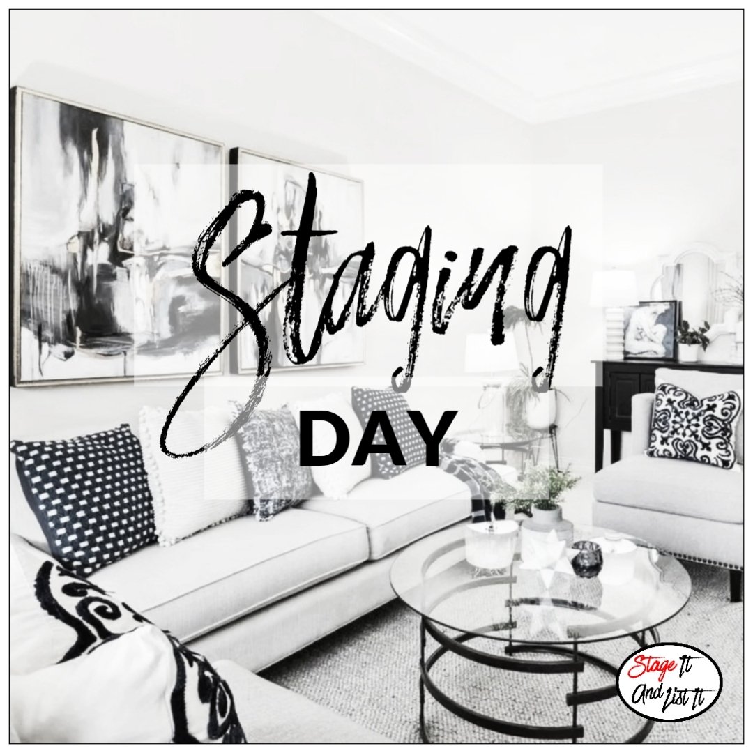 #StagingDay in Brampton ❤️!  Going outside our boundaries today to stage for one of our favorite Realtor clients. This 4 bedroom townhome will soon be hitting the market.  Check back in to see our staging transformation! Styled by @stageitandlistit. . . #stageitandlistit