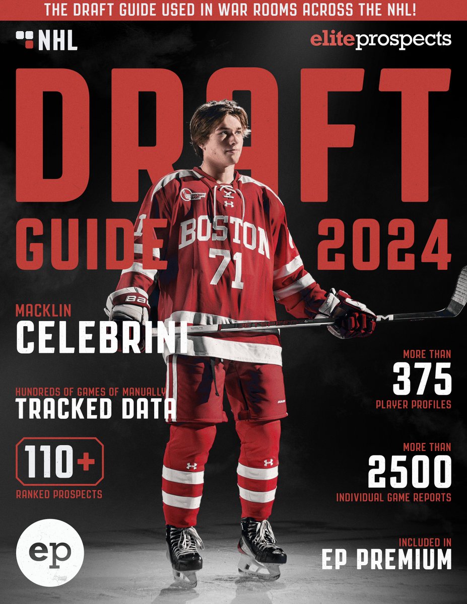 Just a week away from launch on the @EliteProspects 2024 NHL Draft Guide, and this one promises to our biggest and best yet. A reminder that you can download a preview with a free Elite Prospects account by following this link: eliteprospects.com/nhl-draft-guide