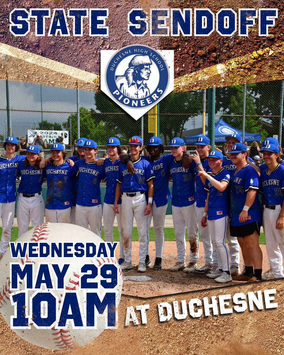 DuchesneHS's tweet image. Help us send our boys to State!

All DHS students, parents, recent graduates, and alumni are invited to campus on Wednesday to wish our Varsity Baseball team good luck as they head to Ozark to take on Licking in the Final Four!

We'll be sending them off at 10am. Join us!