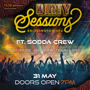 Local DJs hit the Spa on Friday for a night of tech house, bassline and drum & bass. Sodda Crew presents Dirty Sessions: Nunu, Babu, Warpwell, Billy Steinman, Detzy, Wano, Dylan Howarth, MC Scumbag Jack. 🗓️ Fri 31 May, 7pm 🪙 £3.50 advance, £4 door 🎟️ orlo.uk/dirtysessions_…