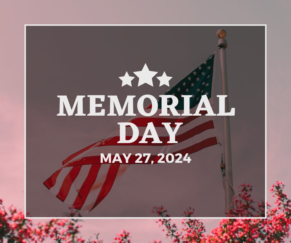 Today we honor the brave men and women who made the ultimate sacrifice for our freedom. We hope everyone will take a moment to remember and appreciate their dedication and service. Our State Office is closed today in observance of Memorial Day.