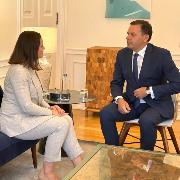 It was a great pleasure to meet 🇵🇹's new PM, Luís Montenegro. I am confident that our cooperation will continue to grow under his leadership. Thank you, Portugal, for your solidarity with #Belarus. We need 🇵🇹's principled voice on the global stage, supporting both Belarus & 🇺🇦.