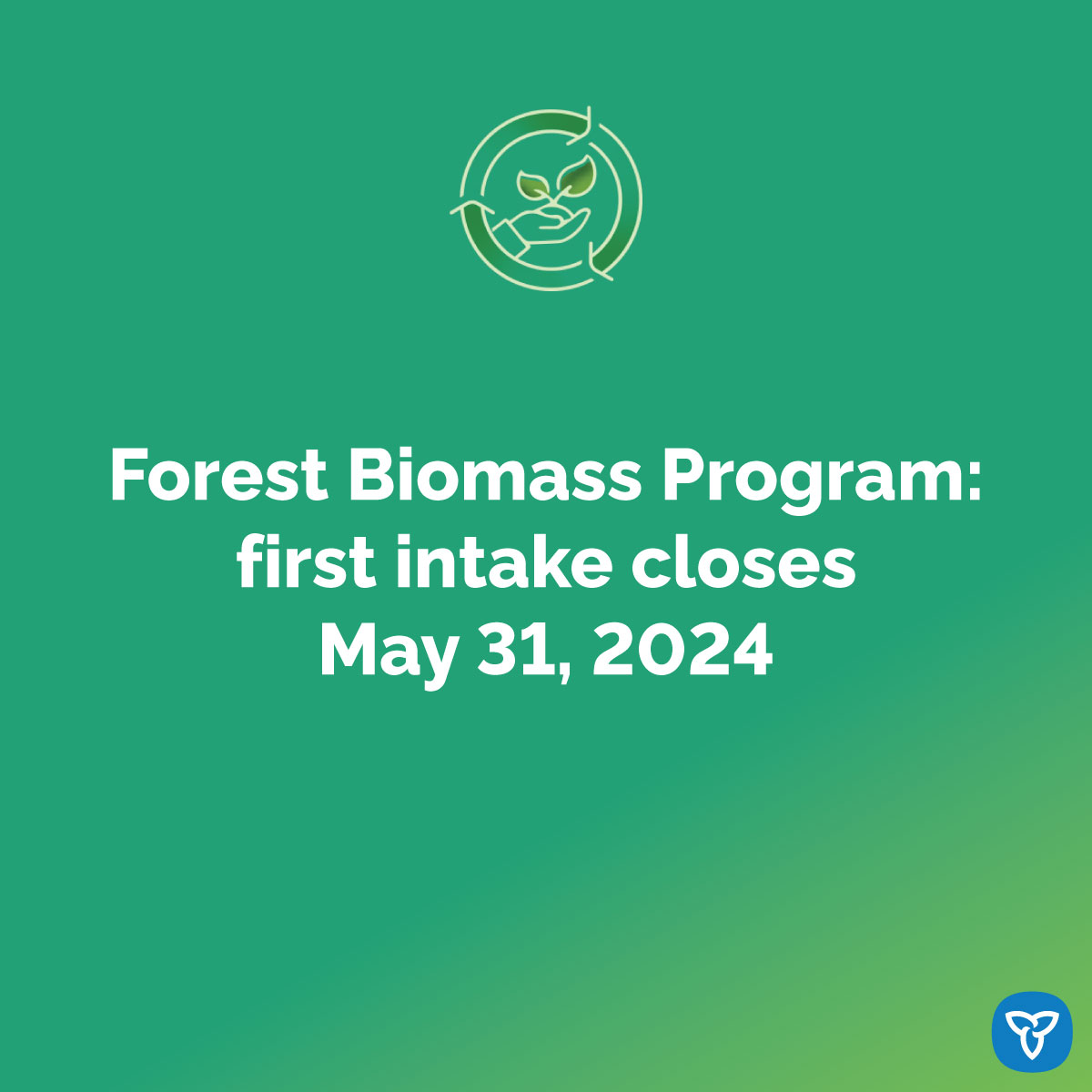 The first intake period for the Forest Biomass Program closes on May 31! This year, the program is investing $20 million in projects to increase Ontario’s use of wood and support forest sector innovation. Learn more and apply at ontario.ca/page/forest-bi…