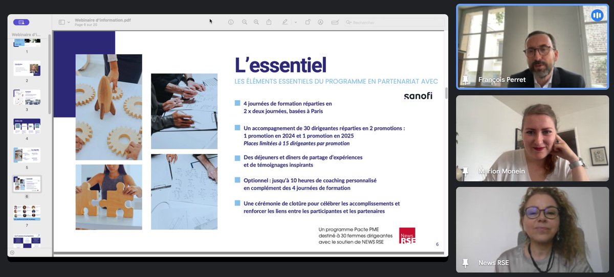 🌟 Retour sur notre webinaire "Croissance durable au féminin" 🌿 
Dirigeantes inspirantes, pratiques durables, échanges enrichissants ! 🌍💪 
Pour plus d'infos et inscription 👉 pactepme.org/nos-formations…
#CroissanceAuFéminin #RSE #Innovation