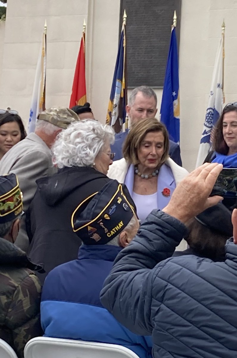 Thank you ⁦⁦@SpeakerPelosi⁩ for recognizing the ultimate sacrifice & service of those who died in service to America. #SanFrancisco Presidio #MemorialDay #Veterans #Families