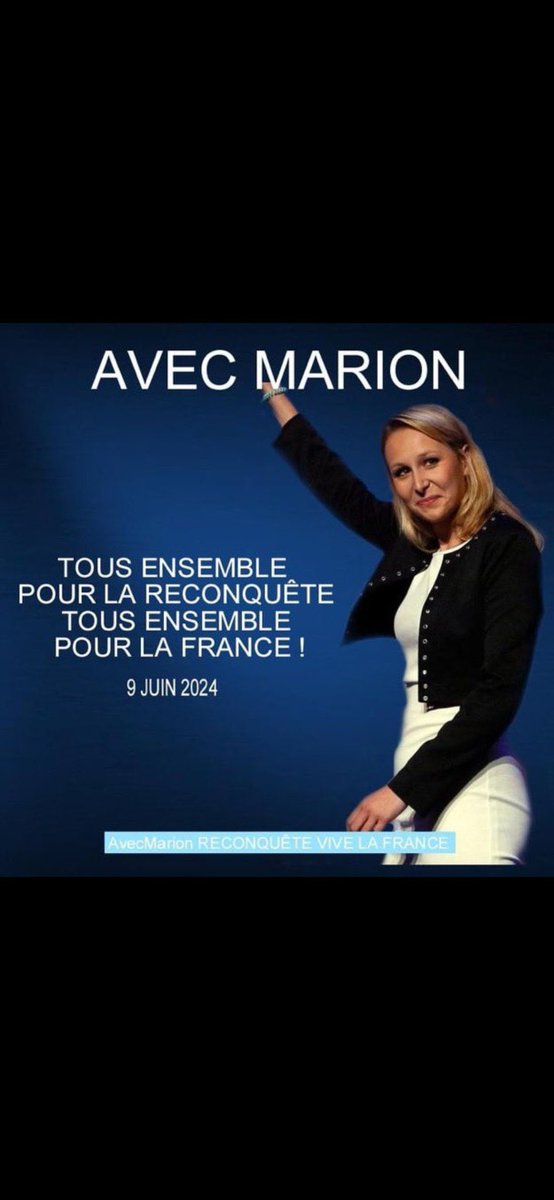 Je suis retraité de l’industrie J’ai voté Sarko Fillon La dernière campagne européenne j’ai voté @fxbellamy Maintenant c’est @ZemmourEric et je voterai @MarionMarechal le 9 juin #AvecMarion9Juin2024 #electionseuropeennes2024 #VotezMarionLaFranceFière