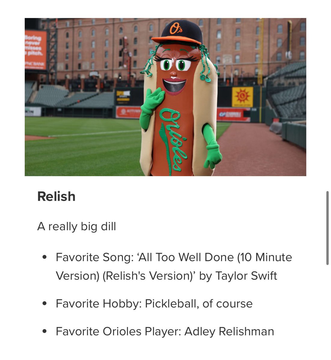 How can you not be romantic about…the hot dog race? mlb.com/orioles/fans/h…