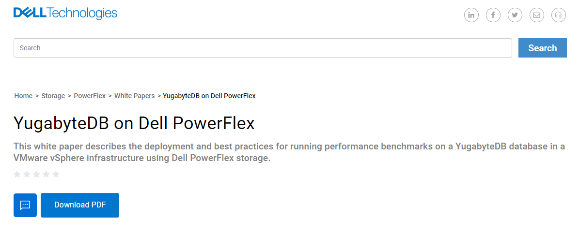 Keen to know more about #YugabyteDB on #DellPowerFlex?!🤔 This white paper details the deployment & best practices for running performance benchmarks on #YugabyteDB in a VMware vSphere infrastructure using Dell PowerFlex!⬇️ hubs.la/Q02yvXbL0