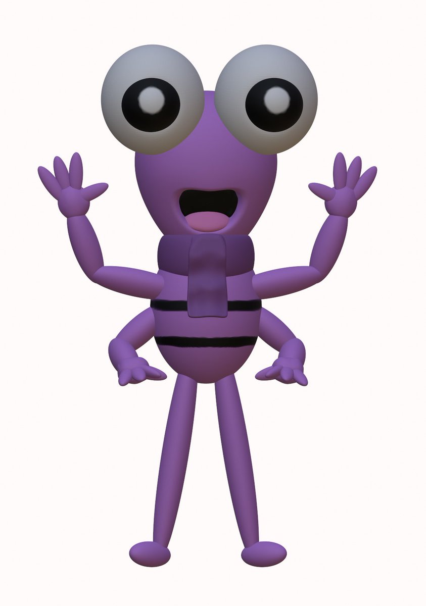 Well I was bored so I went into Nomad 3D and created one of the members of the Bug Squad in 3D!😄 @AliAvian #bugsquadcartoon #Nomad3D #3D #3DArt