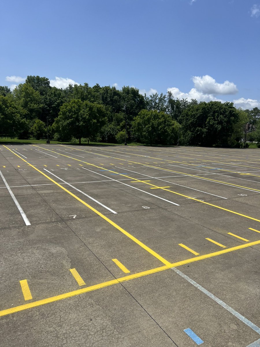 Memorial Day band parking lot painting