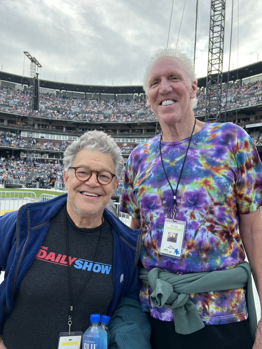 Shocked to hear that my friend Bill Walton has died of cancer. This is the last I saw him. Of course at a Dead & Company show. A sweet giant of a man with a sweet and giant spirit. My heart goes to his family and all who had the privilege of knowing Bill.