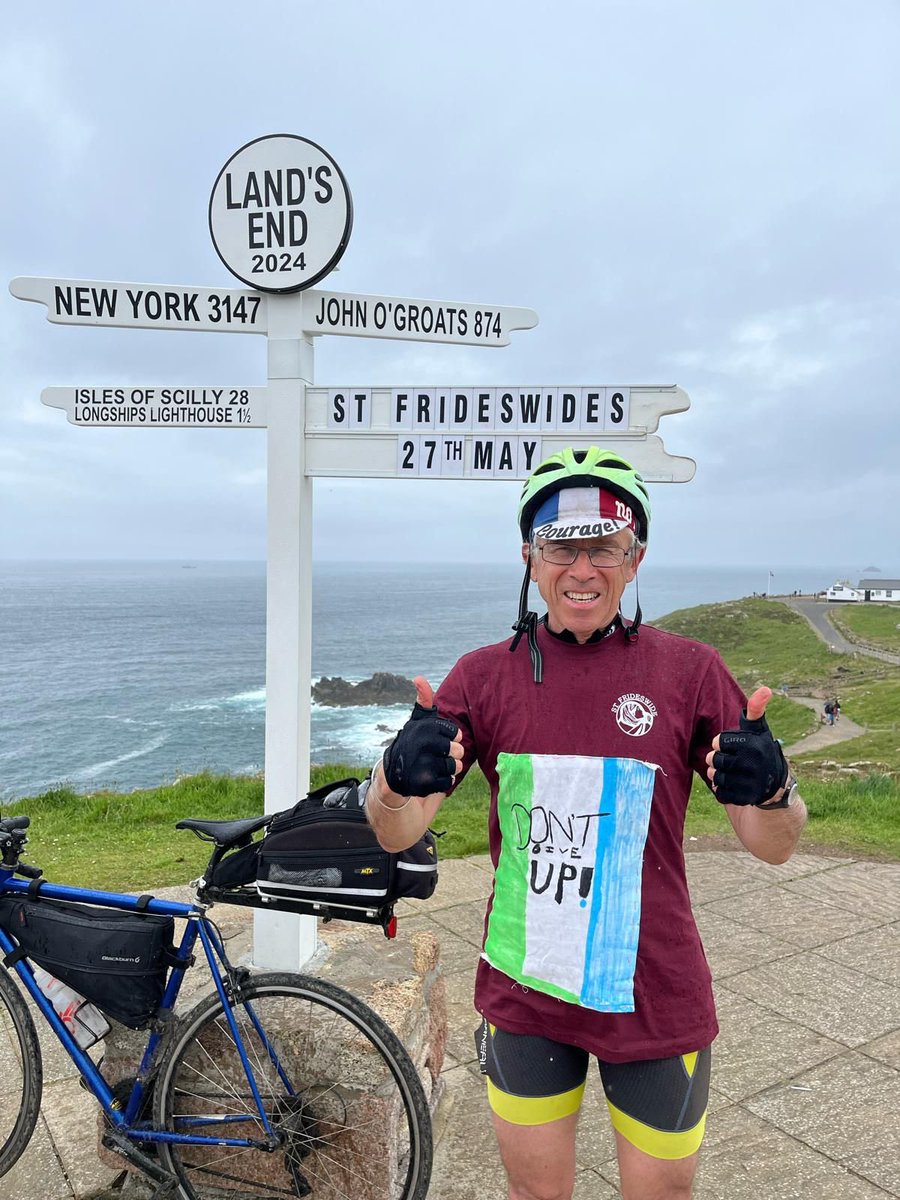 He’s made it. A long day but worth it all!  Andrew has met some wonderful people along the way… lots of teachers today. Well done from the St Frideswide team!  <a href="/ODSTschools/">Oxford Diocesan Schools Trust</a>