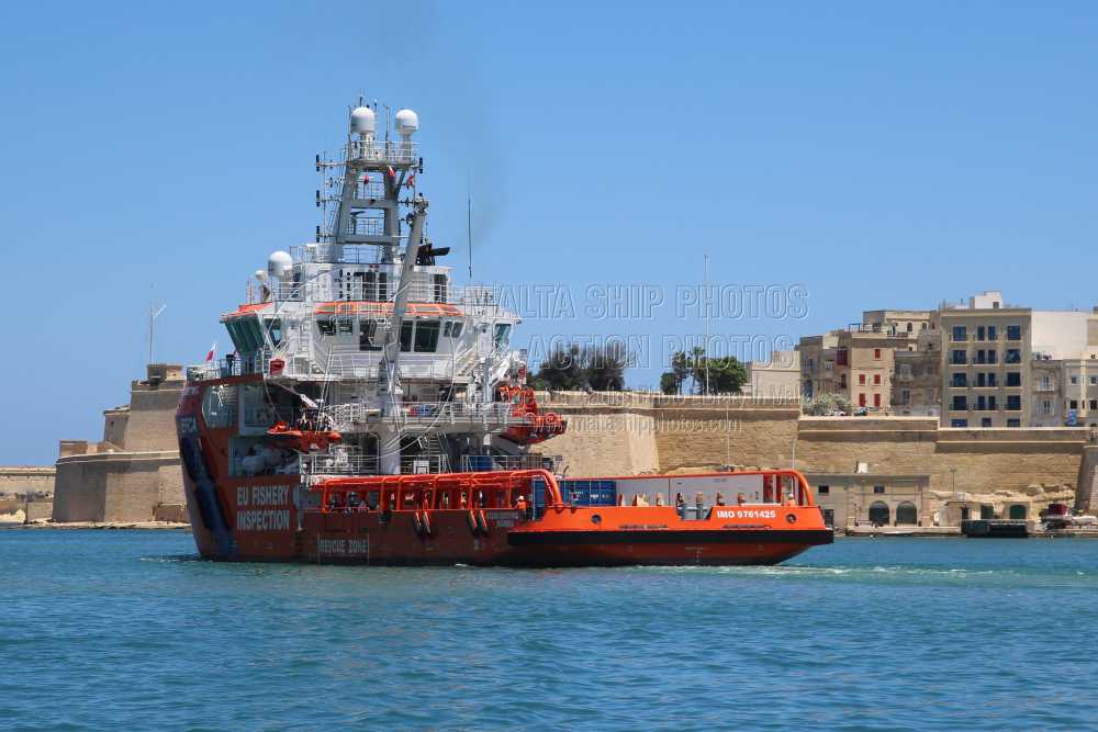 #EuropeanFisheriesControlAgency (#EFCA) #FisheriesInspectionVessel #OCEAN_SENTINEL #leaving #grandharbourmalta - 27.05.2024 - maltashipphotos.com - NO PHOTOS can be used or manipulated without our permission @EufaFisheries @EUFisheries @EFCA_EU @FAOfish @FAOstatistics