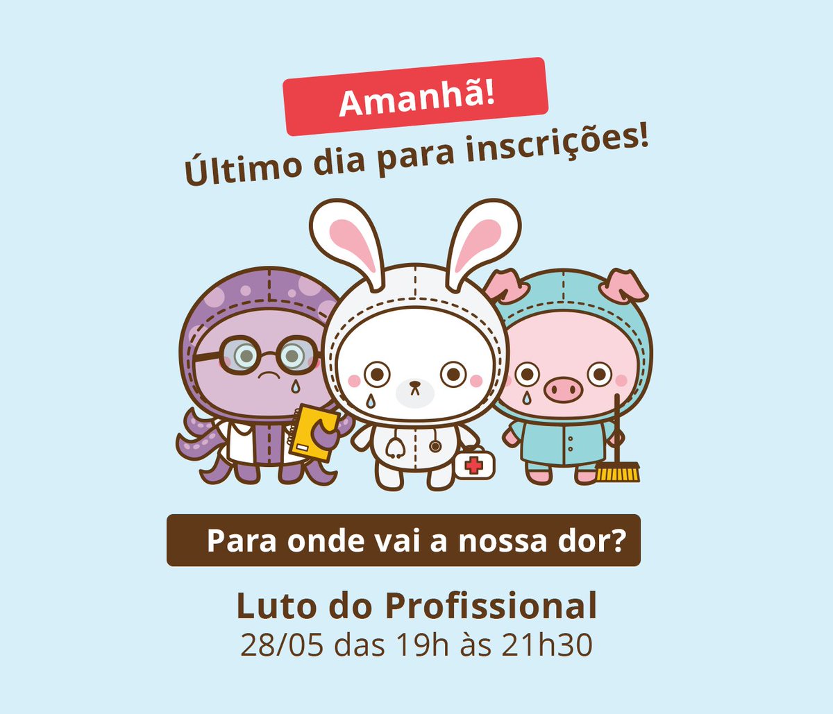 beabaorg's tweet image. Vai perder?! Amanhã!!!
Última chamada: Aula Luto do Profissional.

Estratégias de autocuidado, cuidar da dor de quem cuida, validar e reconhecer a humanidade do profissional.

beaba.org/luto-do-profis…