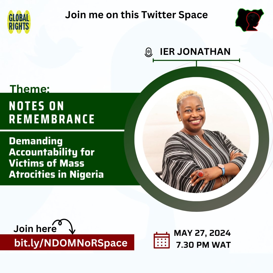 Globalrightsng's tweet photo. Meet our Speakers for tonight...

#OneDeathTooMany
#SecureNigeria
#NigeriaBleeds
#EndInsecurity
#NotJustNumbers
#NigeriaMourns
#NDOM2024 https://t.co/C0O2cnXJBe