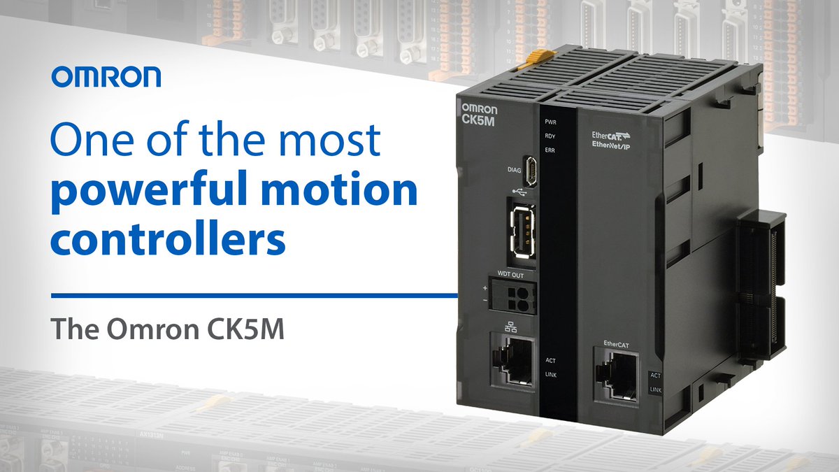 The #OMRON CK5M is one of the most powerful motion controllers in market, with extremely precise #motioncontrol capabilities that help speed up machining processes and reduce downtime. Learn more about the benefits of the CK5M here➡️ omron.pub/3WYEAaH #industrialautomation