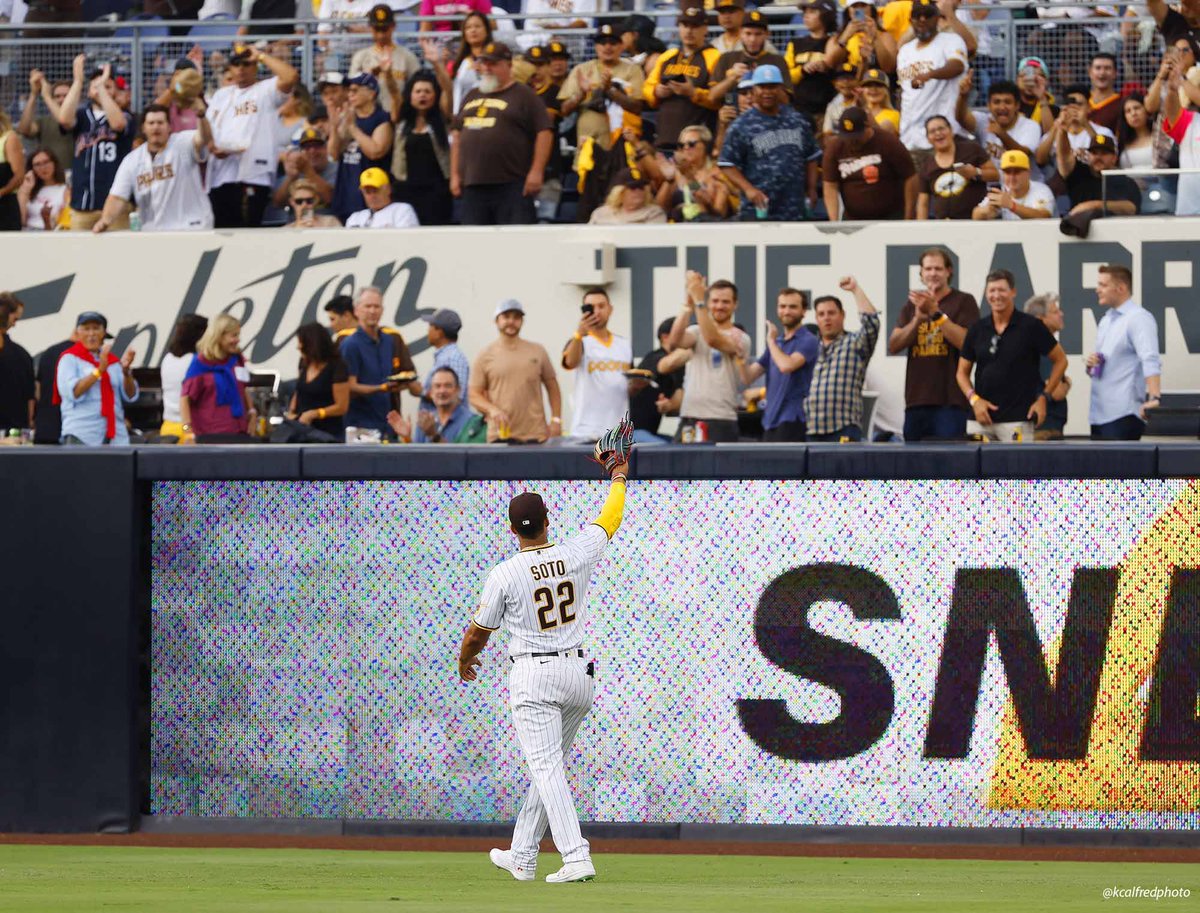 Soto was seen in downtown late last night having dinner, much after Yanks left town. I have a good feeling we could see him playing OF in Petco again in brown and gold. He loved his time here