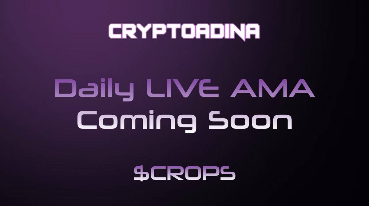 cryptoadina's tweet image. Coming soon