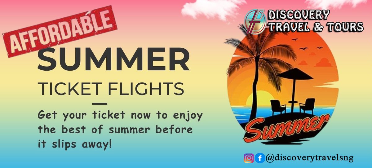 Summer Savings Alert!
Don't break the bank for fun in the sun!
Enjoy affordable tickets now and make this summer unforgettable without emptying your wallet! 📷
#CheapTickets #SummerSavings #AffordableFun #SunshineDeals