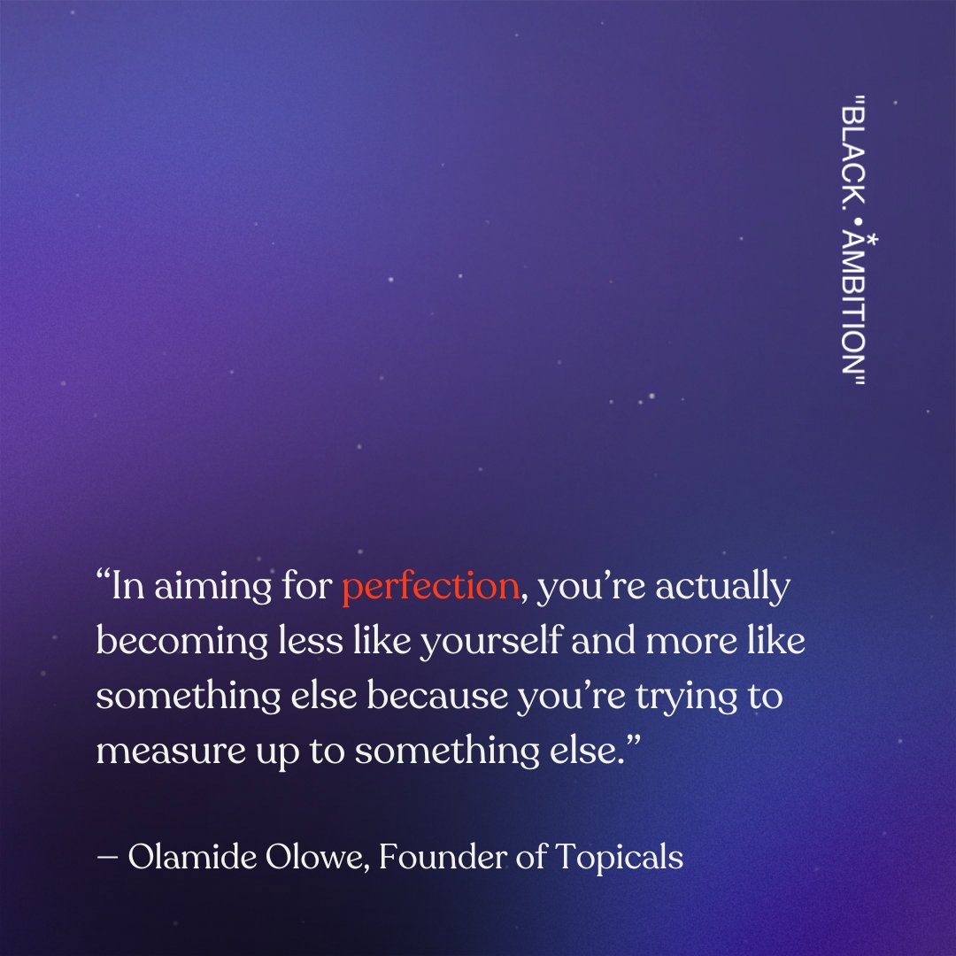 Motivational Monday 🌟: Instead of chasing an elusive idea of perfection, focus on embracing your unique journey like the Founder of Topicals, Olaminde Olowe.

#EmbraceYourself #AuthenticityWins #MotivationalMonday #topicals