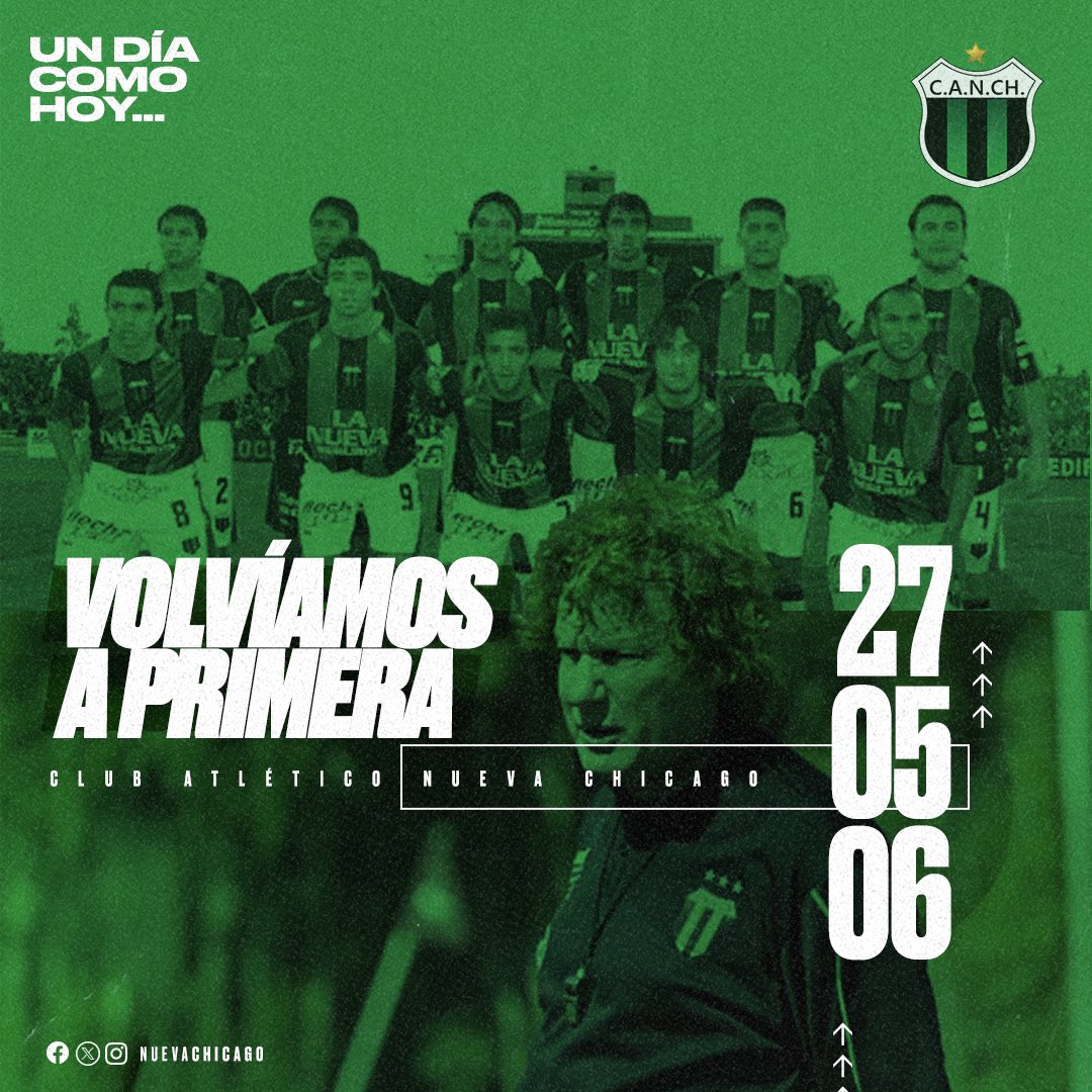 🔙 Un día como hoy, Nueva Chicago volvía a Primera División de la mano del gran Rodolfo Motta, tras empatar 3-3 en un partido épico en Córdoba frente a Belgrano.