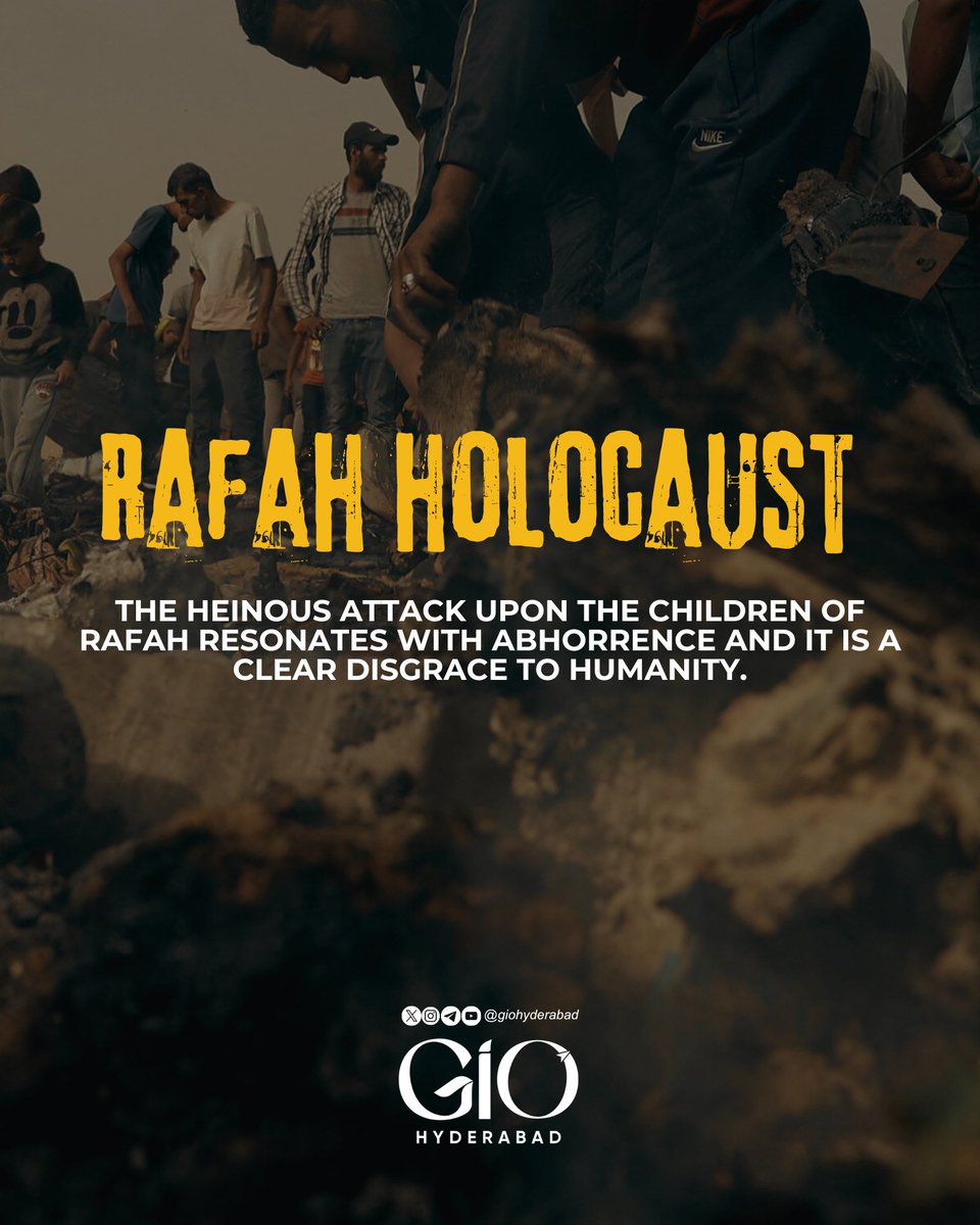 GIOHyderabad's tweet photo. We pray for the safety of the children and adults of Palestine 🍉

#RafafOnFıre #rafah #palestine https://t.co/rTBMdbt600