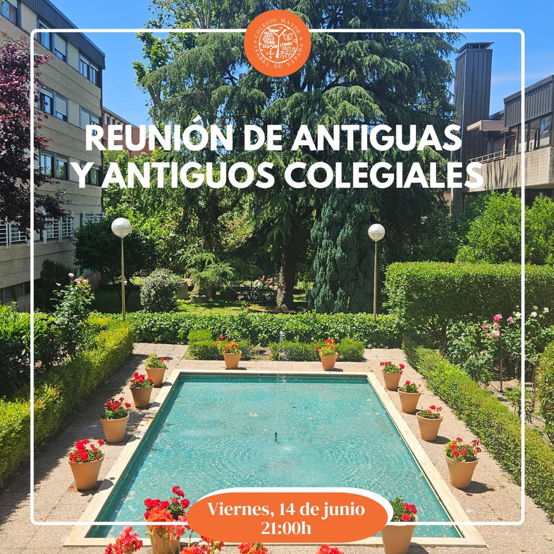 El próximo viernes, 14 de junio, a las 21:00h, tendrá lugar la reunión de antiguas y antiguos colegiales en nuestro Mayor.
Será una excelente oportunidad para reencontrarnos y compartir recuerdos.

¡Os esperamos!

 #antiguoscolegiales #CmuIsabeldeEspaña #colegiosmayores
