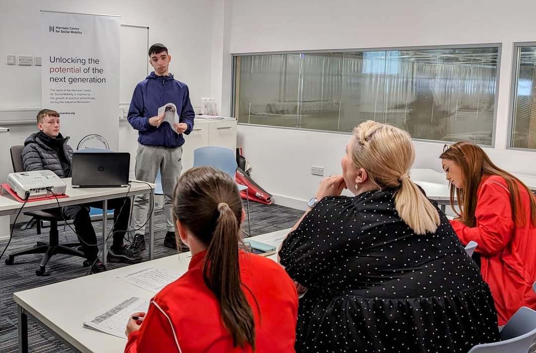 💼 Last week students from our Study Programme delivered their <a href="/HarrisonCentre/">Harrison Centre</a> Challenge pitches to our judges panel.

Students were tasked with pitching an idea to improve a piece of technology that they may use day-to-day 📲

Five successful teams will now head to the