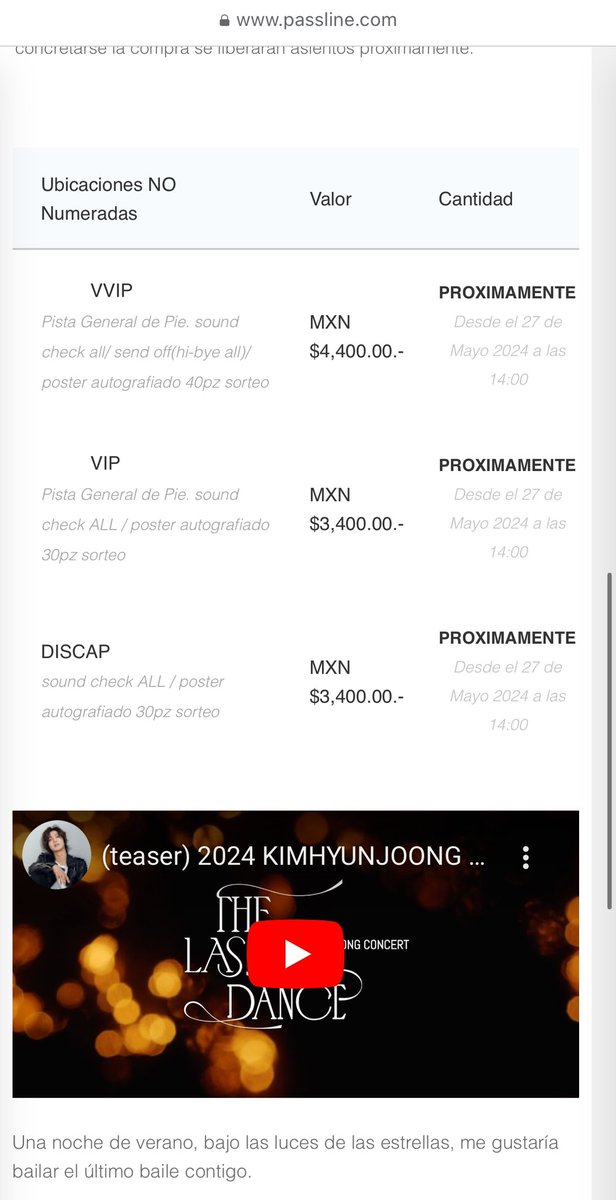 Fellow fans in the #Henecia community...  we got this direct  ticket MX  'passline' links  from Auditorio BB's FB account. Sharing...

TICKETS ON SALE TODAY AT 14:00HRS. 👇🏻

🎟️Ticket link for July 06:
ow.ly/oYwr50RWTUJ

🎟️ July 07 ticket link:
ow.ly/nr8O50RWTUM